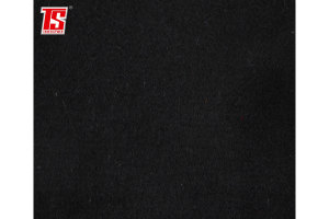Skivb&aring;rd i mockalook med fransar, dubbelarbetad antracit-svart utan fransar V&aring;gform 18 cm
