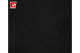 Skivbård i mockalook med fransar, dubbelarbetad antracit-svart utan fransar Vågform 18 cm