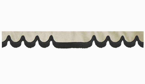 Brown/Cream Truck Dutch Style Windscreen Pelmet – For SCANIA DAF VOLVO MAN ACTROS