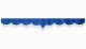 Suède-look truckschijfrand met franjes, dubbele afwerking donkerblauw Wit V-vorm 18 cm