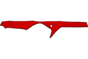 Suitable for IVECO*: III-Hi-Way (2012-...) I EcoStralis (2013-...) I S-Way (2019-...) - Dashboard cover red