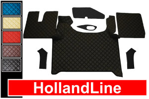 Passend für MAN*: TGX EURO6 (2020-...) - Automatik I 2 Schubladen - Motortunnelabdeckung & Fußmatten - Kunstleder HollandLine - 5 verschiedene Farben
