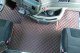 Suitable for MAN*: TGX EURO6 (2020-...) Engine tunnel cover & floor mats - Imitation leather HollandLine brown
