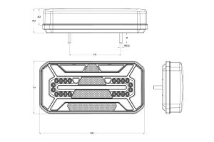 Multifunctioneel combi-achterlicht W184 | 12/24V | 1270L bestuurderszijde (links)