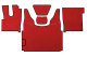 Suitable for DAF*: XF106 EURO6 (2013-...) - Imitation leather oldschool - complete set - red I black