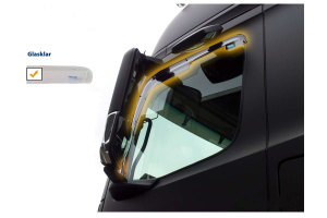 Suitable for Scania*: S I R4 (2016-...) - Climair truck SET rain- and wind deflectors - plugged in - Crystal clear