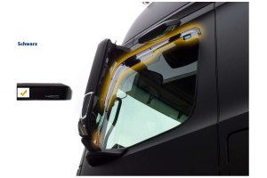 Suitable for Scania*: S I R4 (2016-...) - Climair truck SET rain- and wind deflectors - plugged in - Black