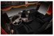 Passar för Mercedes*: Actros MP4 I MP5 (2011-...) 2500mm Oldschool konstläder - komplett set Luftfjädrad passagerarstol Färg antracit I svart kantning