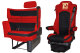 Fits for Mercedes*: Actros MP4 I MP5 (2011-...) - SoloStar Concept - Leatherette Oldschool - Seat covers - red I black