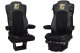 Fits for Mercedes*: Actros MP4 I MP5 (2011-...) - passenger seat not pneumatic - Leatherette Oldschool - Seat covers - antracite I black