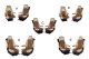 Lämplig för Scania*: Oldschool läderimitation - sätesklädsel beige, mittsektion brun S +R (2016-...), R3 Streamline (2014-2016) variant A