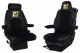 Suitable for Scania*: Faux leather oldschool - seat covers anthracite, center part black S +R (2016-...), R3 Streamline (2014-2016) Variation B