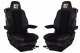 Suitable for Scania*: Faux leather oldschool - seat covers anthracite, center part black S +R (2016-...), R3 Streamline (2014-2016) Variation D