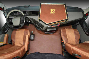 Geschikt voor Volvo*: FH4 (2013-2020) - Oldschool kunstleer - Middentafel met of zonder lade