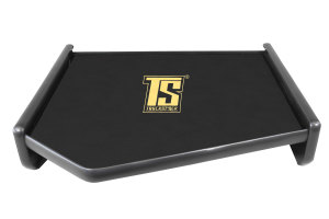 Suitable for Volvo*: FH4 (2013-2020) - imitation leather oldschool - center table without drawer I antracite - golden TS logo