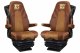 Suitable for Volvo*: FH4 I FM4 I FMX4 (2013-2020) I FH5 (2021-...) I FS incl. belt - BF inkl. Belt - Leatherette Oldschool - Seat covers - grizzly I brown