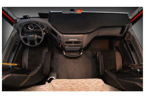 Adatto per DAF*: XF106 EURO6 (2013-...) - Similpelle Oldschool - Rivestimento della base del sedile