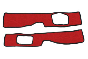 Suitable for DAF*: XF106 EURO6 (2013-...) - leatherette oldschool - seat base trim - red I black