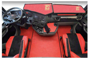 Passar till Scania*: S I R4 (2016-...) - Oldschool läderimitation - Sätets bottenpanel