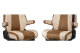 Fits for VOLVO*: FH4 (2013-2020) - Armrest covers - Imitation leather Oldschool - beige I brown