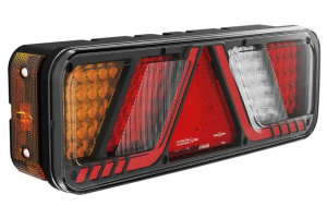LED multifunction combination rearlight I 24 V I 6 functions I 2 different variations I choice of mounting side driver side (left) with a flush-mounted clearance light