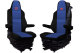 Suitable for MAN*: TGX EURO6 (2020-...) I TGS EURO6 (2020-...) HollandLine seat covers I Imitation leather blue I 1 belt integrated