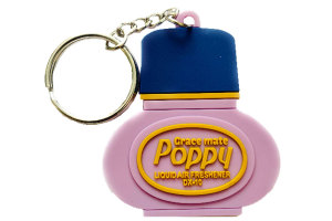 Originele Poppy Grace Mate rubber sleutelhanger - in Poppy fles design I Lavendel design