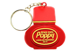 Original Poppy Grace Mate nyckelring i gummi - i Poppy bottle-design I Cattleya-design