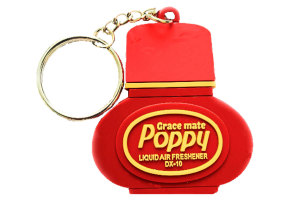 Original Poppy Grace Mate Gummi-Schlüsselanhänger - im Poppy-Flaschen-Design I Cherry-Design (Kirsche)