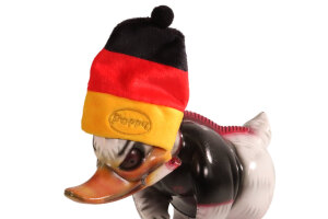 Cappello a berretto - per il deodorante Poppy e lanatra di gomma, Duck Germany (Nero I Rosso I Oro)