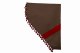 Suede look truck dummy curtains I 2 parts I with tassel pompom I strong darkening grizzly red