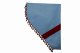 Suede look truck dummy curtains I 2 parts I with tassel pompom I strong darkening light blue bordeaux