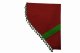 Suede look truck dummy curtains I 2 parts I with tassel pompom I strong darkening red green