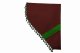 Suede look truck dummy curtains I 2 parts I with tassel pompom I strong darkening bordeaux green