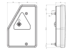 LED-bakljus, flerkammarljus 12V