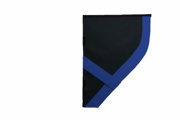 Suède-look truckgordijnpop I 2-delig I met imitatieleren rand I sterk verduisterend effect antraciet-zwart blauw*