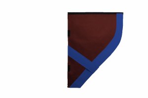 Suede look truck dummy curtains I 2 parts I with imitation leather edge I strong darkening bordeaux blue*
