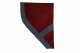 Suede look truck dummy curtains I 2 parts I with imitation leather edge I strong darkening red concrete-gray*