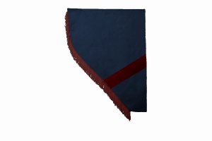 Suede look truck curtain dummy I 2 parts I with fringes I heavily darkening dark blue bordeaux