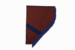 Suede look truck curtain dummy I 2 parts I with fringes I heavily darkening bordeaux blue