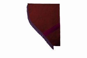 Suede look truck curtain dummy I 2 parts I with fringes I heavily darkening bordeaux lilac