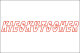 Sticker "KIESKUTSCHER" 480 x 65 mm normale snit Rood Contour