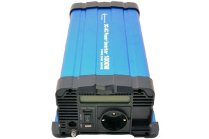 Spanningstransformator FS I ingangsspanning 24V I vermogensniveau 1000W zuivere sinus I kleur BLAUW I met display