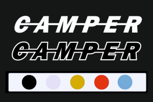Adesivo "CAMPER" 480 x 65 mm