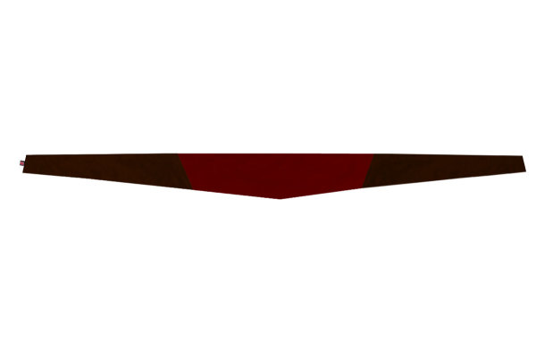 Suede-look truck windscreen border I 2-coloured I without motif I bordeaux dark brown