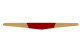 Suede-look truck windscreen border I 2-coloured I without motif I red beige
