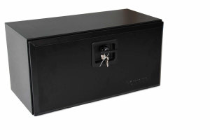 Pulverbeschichtete Staubox aus Stahl, abschlie&szlig;bar, schwarz L1000xH500xT500mm