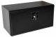 Powder-coated steel storage box, lockable, black L1000xH500xT500mm