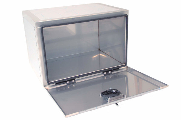 Staubox aus Edelstahl, abschließbar L600XH400xT450mm
