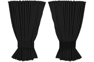 van suede-look pane curtains I 4-piece I heavily blackout...